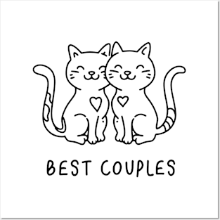 Best couple - cats in love Posters and Art